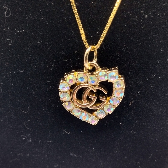 Gucci AB Goldtone Heart Zipper Pull w/ .925 Chain - Picture 6 of 8